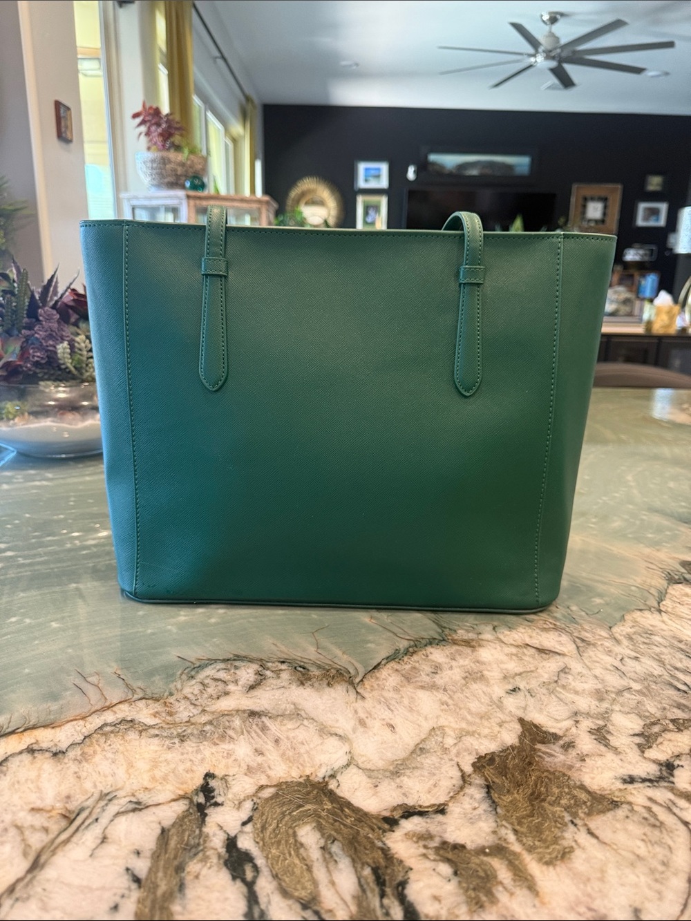 kate spade Emerald Green Saffiano Leather Tote - Picture 4 of 8